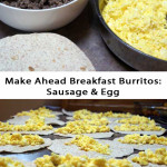 Make Ahead Sausage and Egg Breakfast Burritos | 5DollarDinners.com