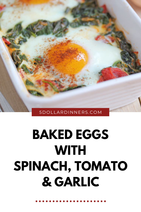 baked eggs with spinach