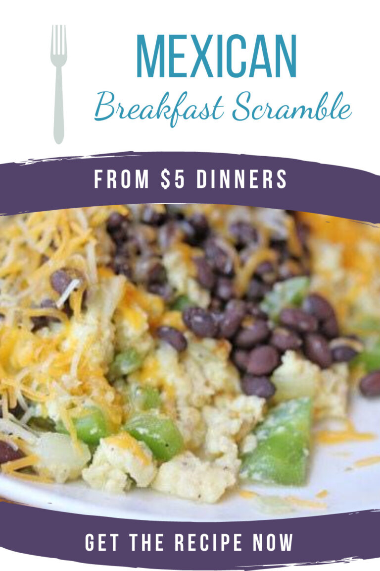 Mexican Breakfast Scramble with Peppers and Black Beans - $5 Dinners