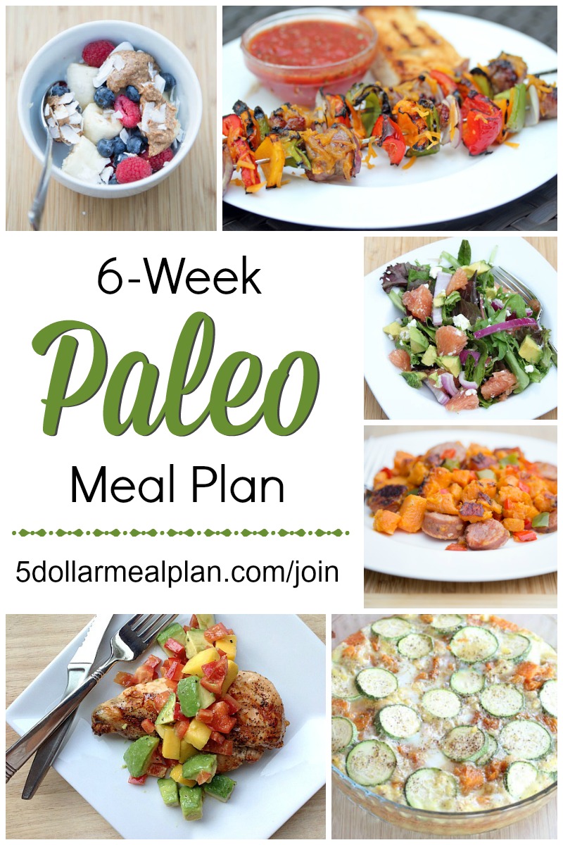 6 Week Paleo Meal Plan From 5DollarDinners 