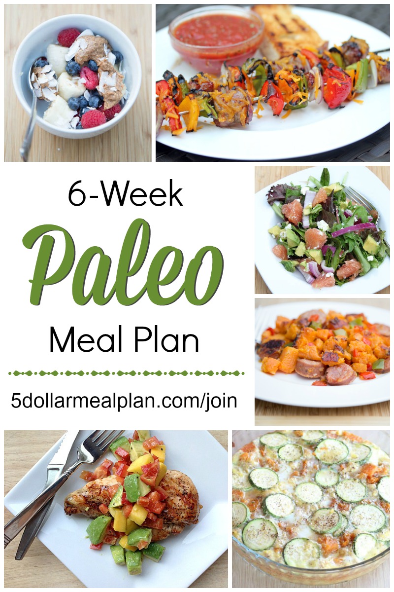 Paleo Meal Plan With Shopping Lists