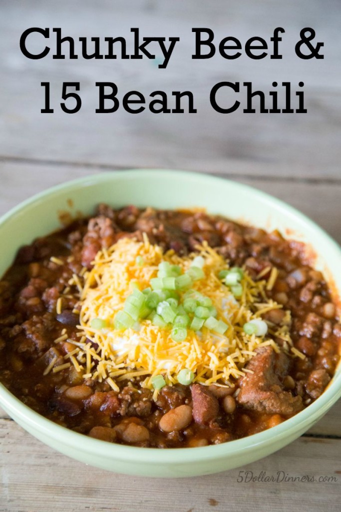 Recipe For Chunky Beef And 15 Bean Chili