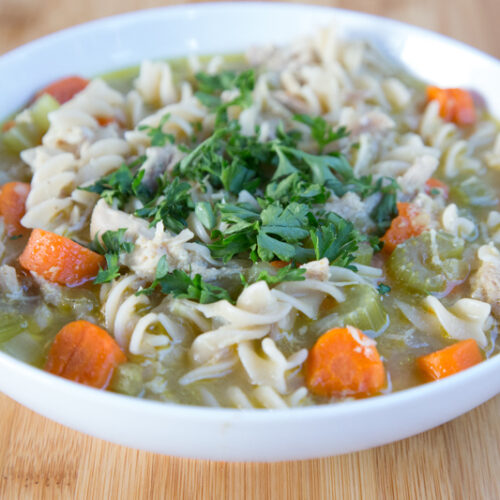 Chicken Noodle Soup Freezer Meal - Happy Money Saver