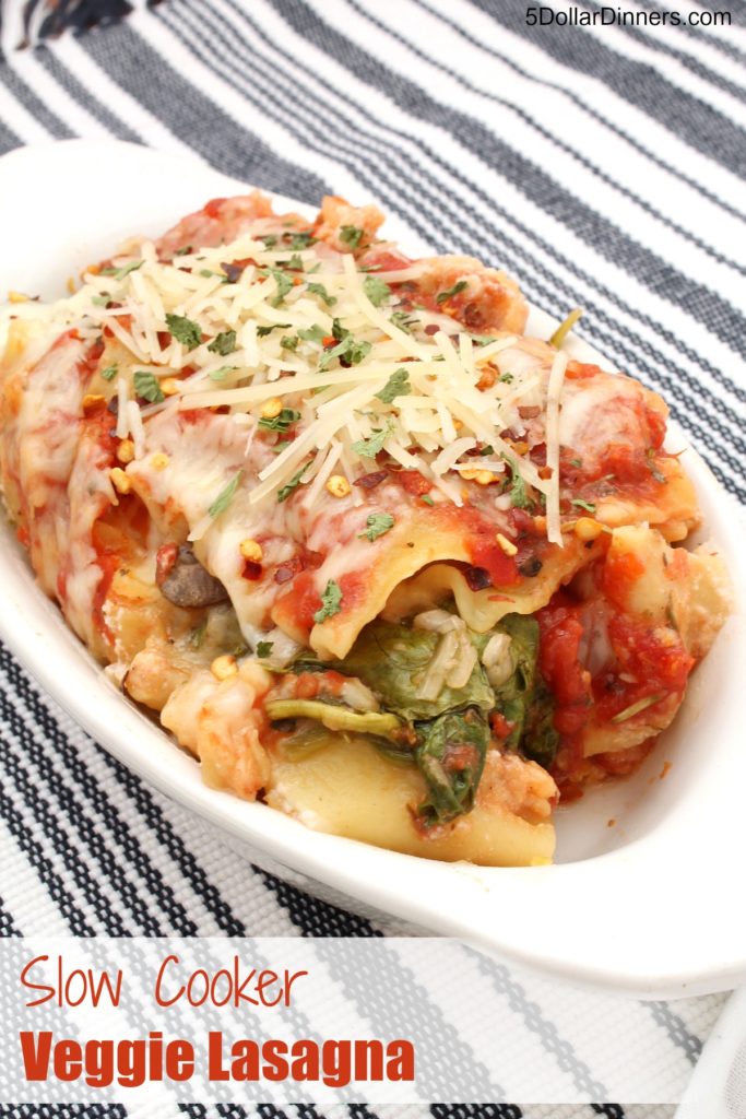 Slow Cooker Veggie Lasagna - $5 Dinners | Budget Recipes, Meal Plans ...