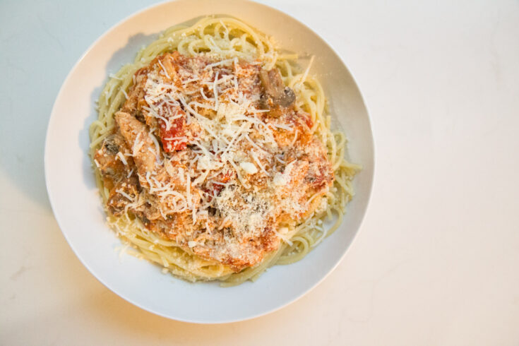 Slow Cooker Shredded Chicken Parmesan Recipe