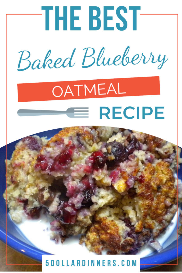 Baked Blueberry Oatmeal with Scrambled Eggs - $5 Dinners