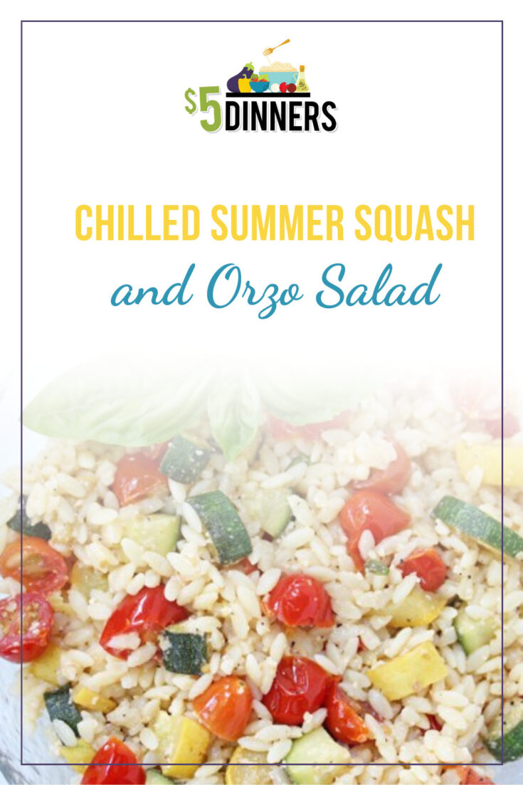 Chilled Summer Squash and Orzo Salad - $5 Dinners