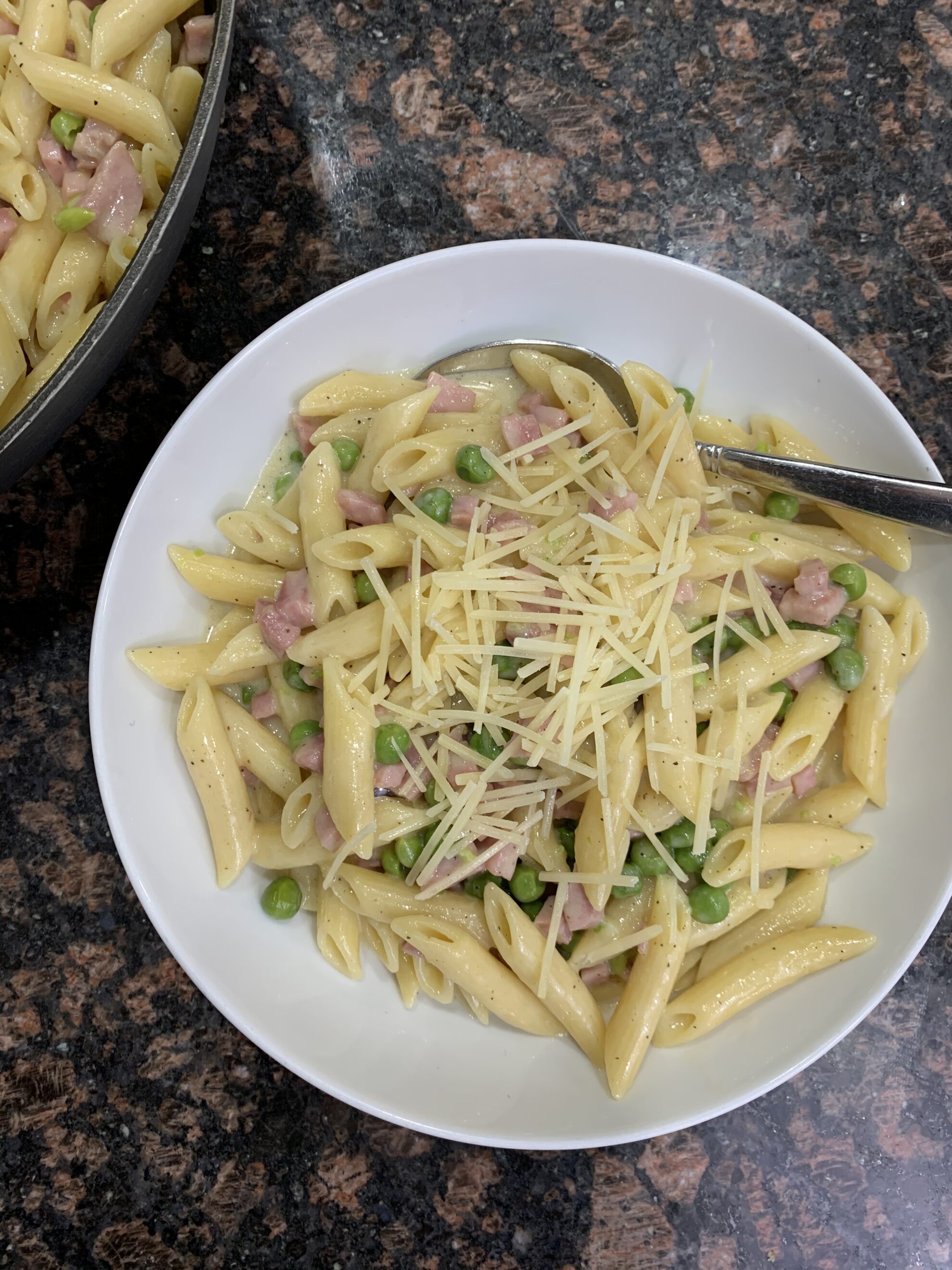 One Pot Ham & Penne Skillet Recipe + VIDEO - Julie's Eats & Treats ®