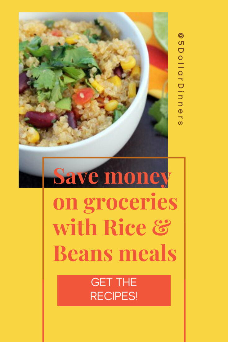 Save Money On Groceries With Rice And Beans Wednesday   Rice And Beans On 5DollarDinners.com  735x1103 