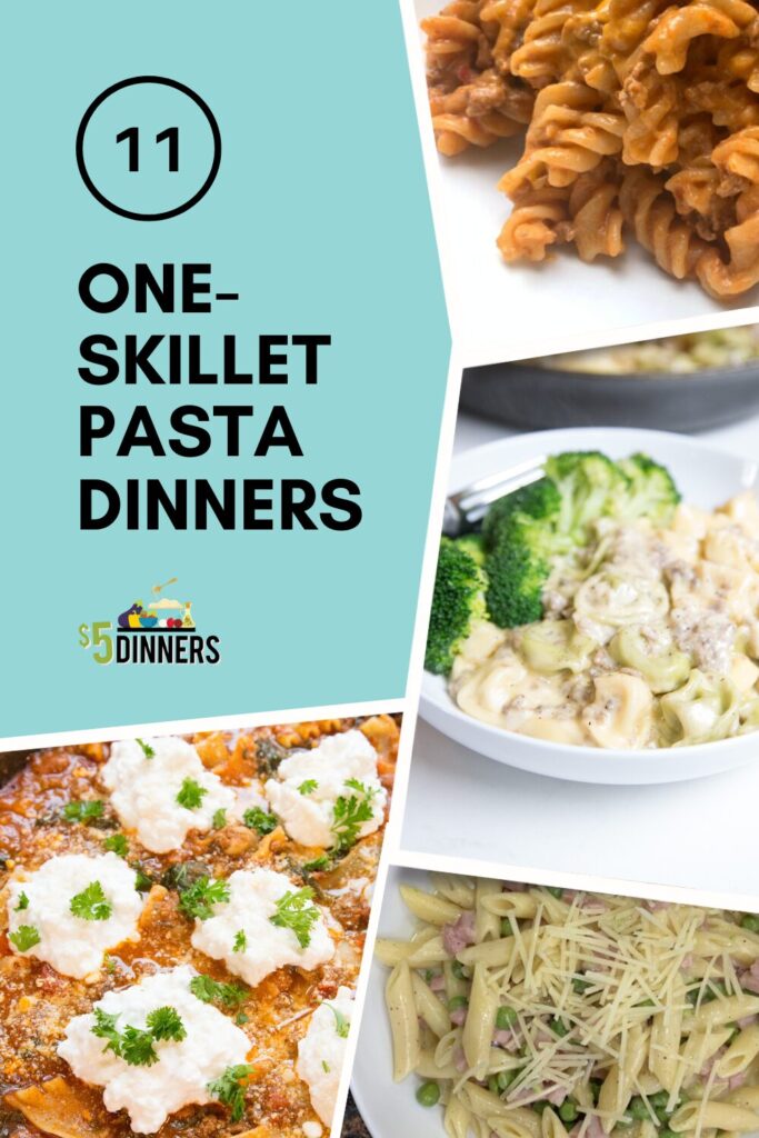 one-skillet pasta dinners on 5dollardinners.com