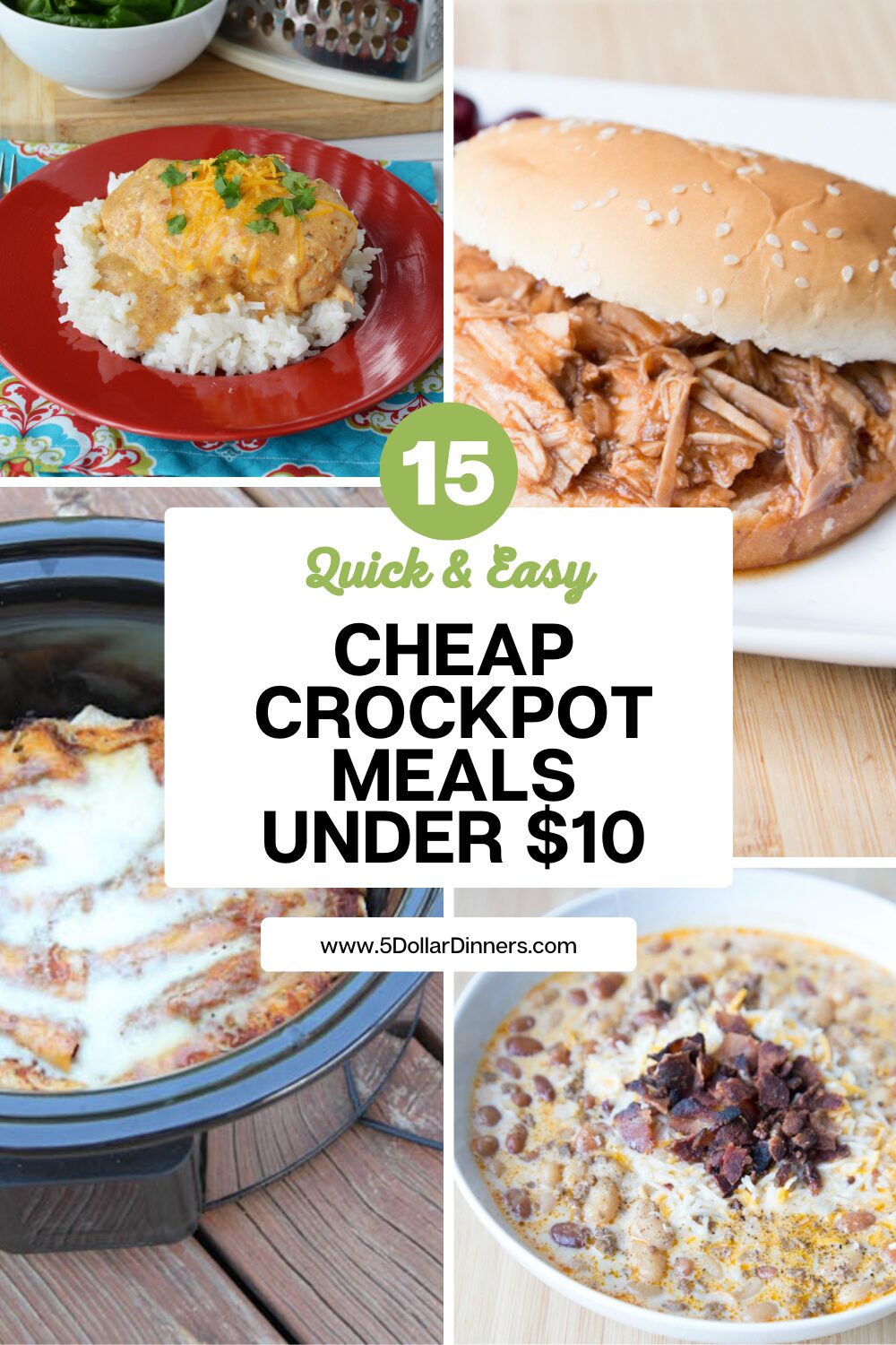 Cheap Crockpot Meals Under 10 5 Dinners Budget Recipes Meal Plans Freezer Meals