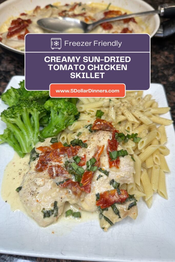 creamy sundried tomato skillet freezer friendly