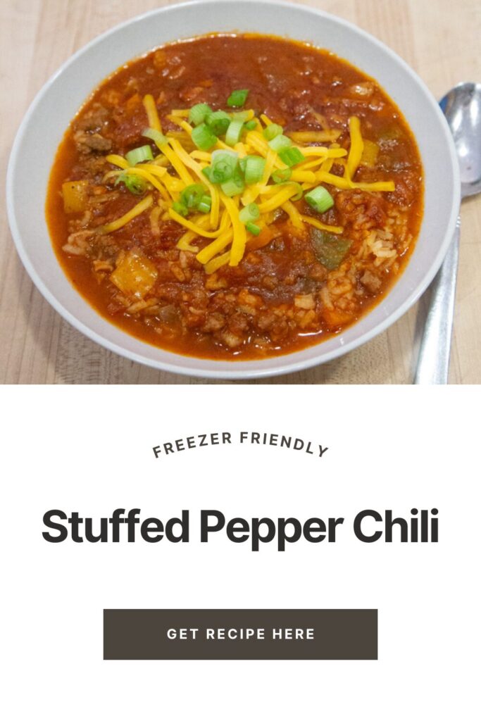 freezer friendly stuffed pepper chili